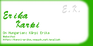 erika karpi business card
